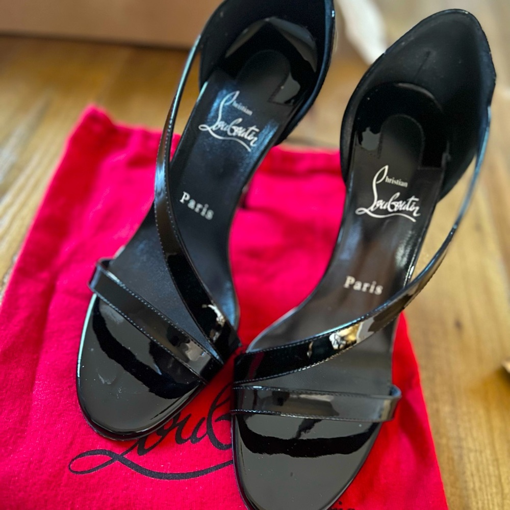 Louboutin Astridal 100 black heels size 38.5